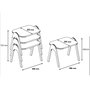 Hanah Home Paris Juego de Mesas Nido Nogal y Crema